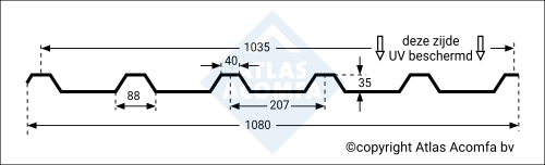 Stabirib profielplaat 207/35