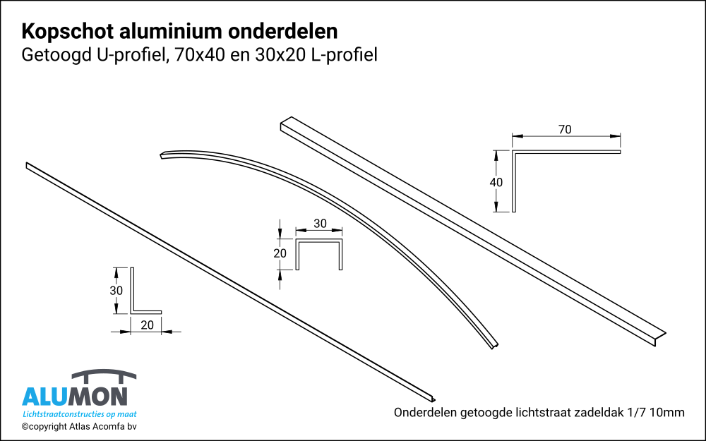 Alumon Lichtstraat Getoogd Zadeldak Kopschot Onderdelen 1 7