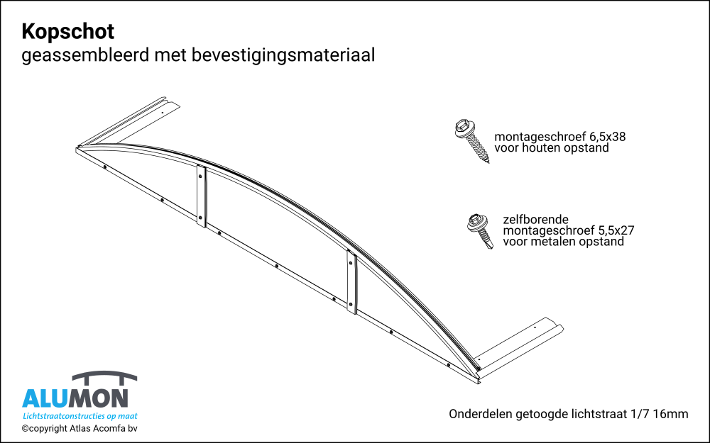 Alumon lichtstraat kopschot 2