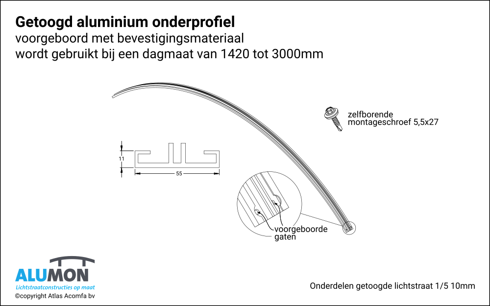 Alumon Lichtstraat Onderprofielen 5510