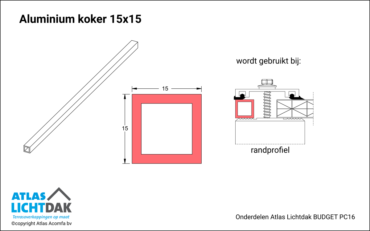 Kokerprofiel 16mm Atlas Lichtdak Budget