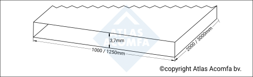 Massief polyester artic white 2D