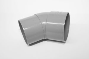 HWA Bocht 45° Verjongd Spie 80mm